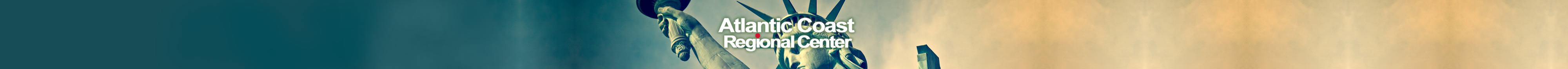Atlantic Coast Regional Center header close-up of Statue of Liberty head and torch.