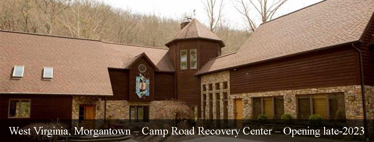 Photo of Morgantown, WV clinic. Text on photo says Morgantown - Camp Road, WV, Opening Summer 2022.