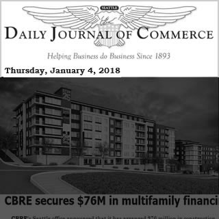 Daily Journal of Commerce news cover image January 04, 2018.