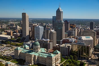 EB-5 Regional Center in Indiana. Photo of downtown Indianapolis, Indiana.